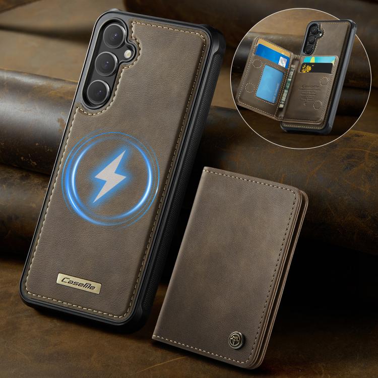 For Samsung Galaxy S23 FE 5G CaseMe Me80 Series Detachable Wallet Magnetic RFID Vegan Leather Phone Case