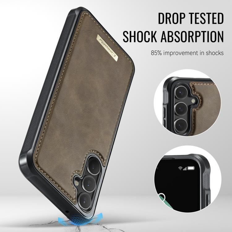For Samsung Galaxy S23 FE 5G CaseMe Me80 Series Detachable Wallet Magnetic RFID Vegan Leather Phone Case