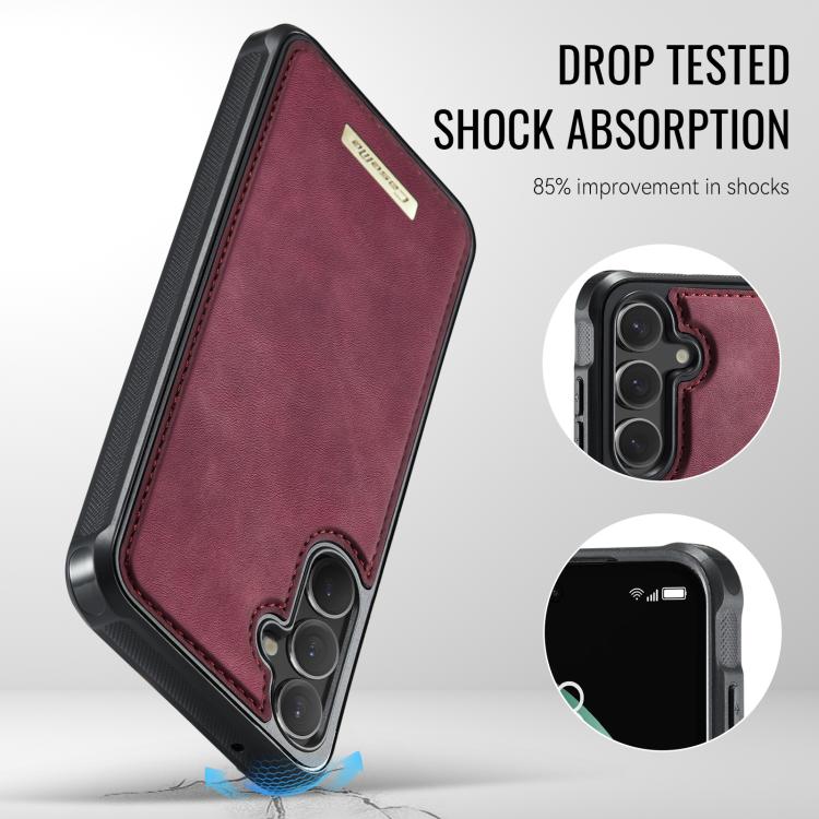For Samsung Galaxy S23 FE 5G CaseMe Me80 Series Detachable Wallet Magnetic RFID Vegan Leather Phone Case