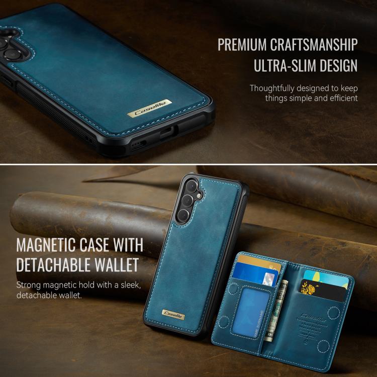 For Samsung Galaxy S23 FE 5G CaseMe Me80 Series Detachable Wallet Magnetic RFID Vegan Leather Phone Case