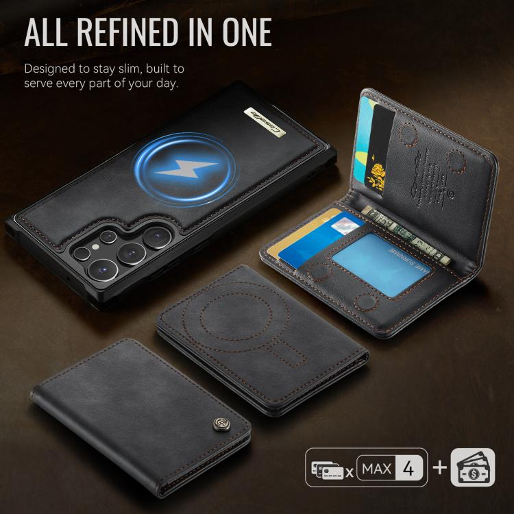 For Samsung Galaxy S23 Ultra 5G CaseMe Me80 Series Detachable Wallet Magnetic RFID Vegan Leather Phone Case