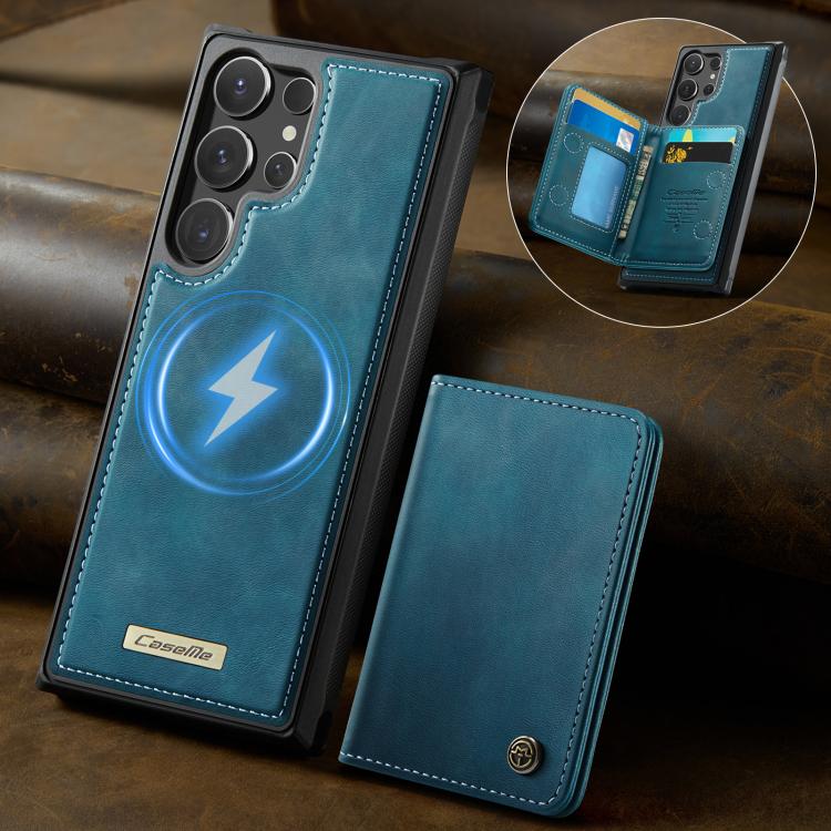 For Samsung Galaxy S23 Ultra 5G CaseMe Me80 Series Detachable Wallet Magnetic RFID Vegan Leather Phone Case