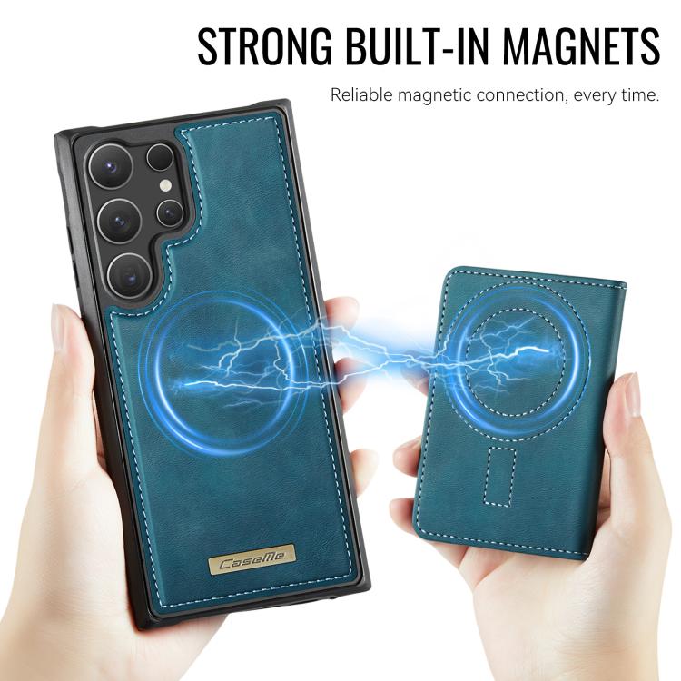 For Samsung Galaxy S23 Ultra 5G CaseMe Me80 Series Detachable Wallet Magnetic RFID Vegan Leather Phone Case