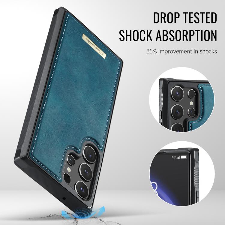 For Samsung Galaxy S23 Ultra 5G CaseMe Me80 Series Detachable Wallet Magnetic RFID Vegan Leather Phone Case