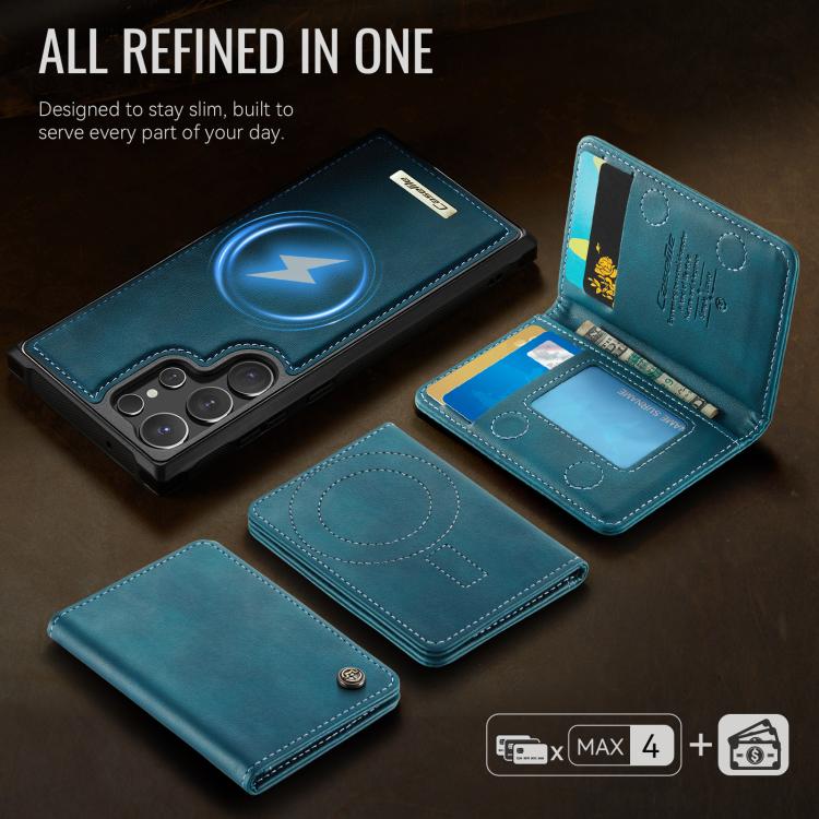 For Samsung Galaxy S23 Ultra 5G CaseMe Me80 Series Detachable Wallet Magnetic RFID Vegan Leather Phone Case