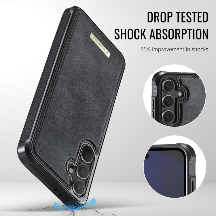 For Samsung Galaxy S24 FE 5G CaseMe Me80 Series Detachable Wallet Magnetic RFID Vegan Leather Phone Case