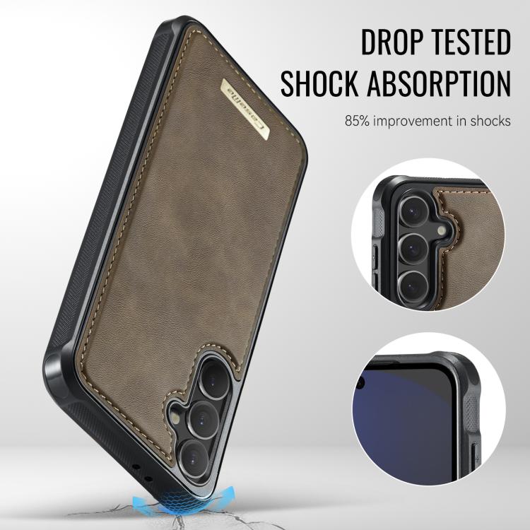 For Samsung Galaxy S24 FE 5G CaseMe Me80 Series Detachable Wallet Magnetic RFID Vegan Leather Phone Case