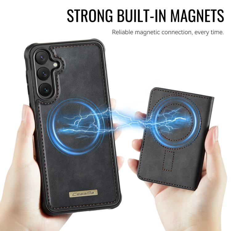 For Samsung Galaxy S25 / S24 5G CaseMe Me80 Series Detachable Wallet Magnetic RFID Vegan Leather Phone Case