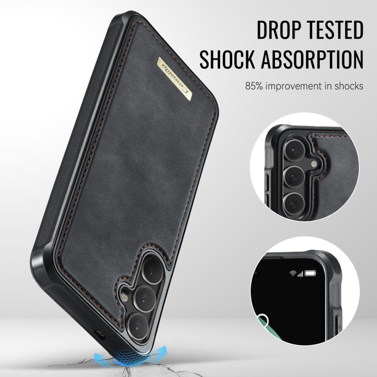 For Samsung Galaxy S25 / S24 5G CaseMe Me80 Series Detachable Wallet Magnetic RFID Vegan Leather Phone Case