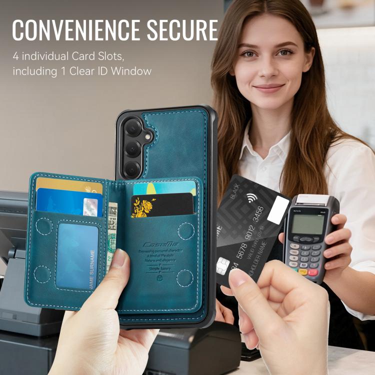 For Samsung Galaxy S25 / S24 5G CaseMe Me80 Series Detachable Wallet Magnetic RFID Vegan Leather Phone Case