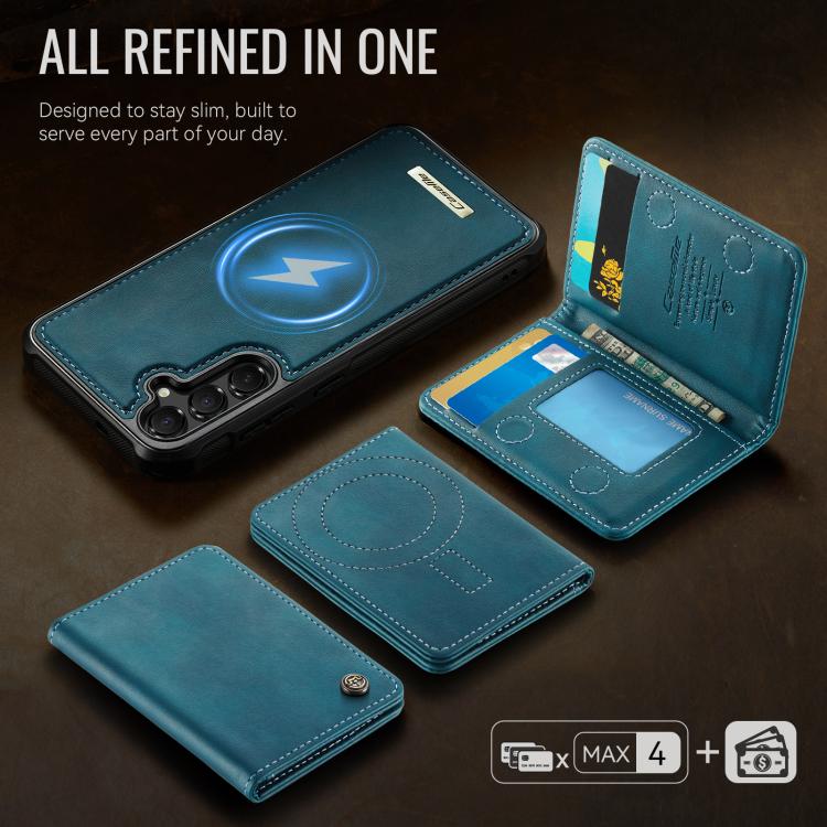 For Samsung Galaxy S25 / S24 5G CaseMe Me80 Series Detachable Wallet Magnetic RFID Vegan Leather Phone Case