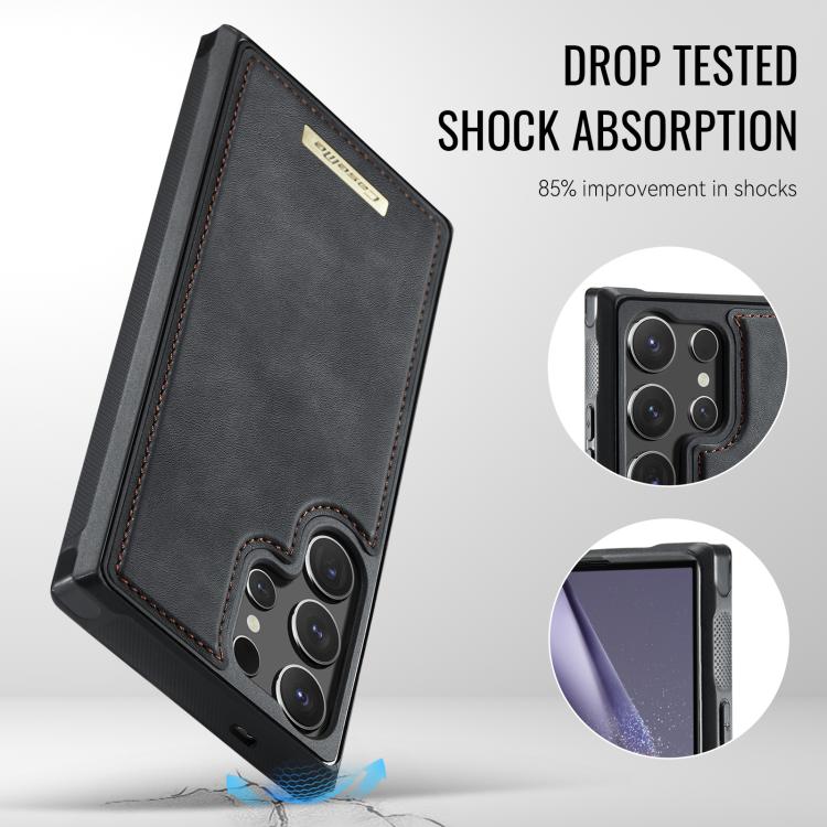 For Samsung Galaxy S24 Ultra 5G CaseMe Me80 Series Detachable Wallet Magnetic RFID Vegan Leather Phone Case