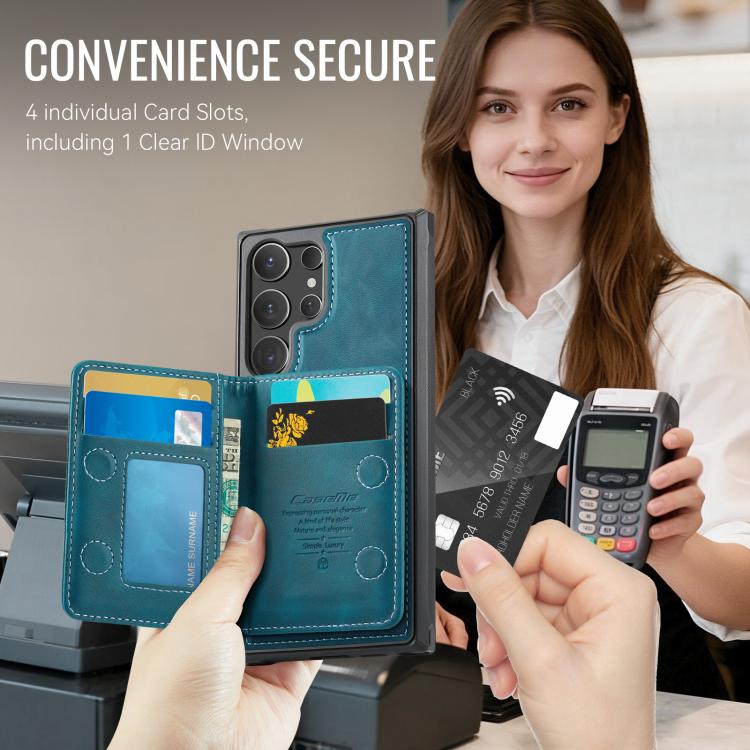 For Samsung Galaxy S24 Ultra 5G CaseMe Me80 Series Detachable Wallet Magnetic RFID Vegan Leather Phone Case
