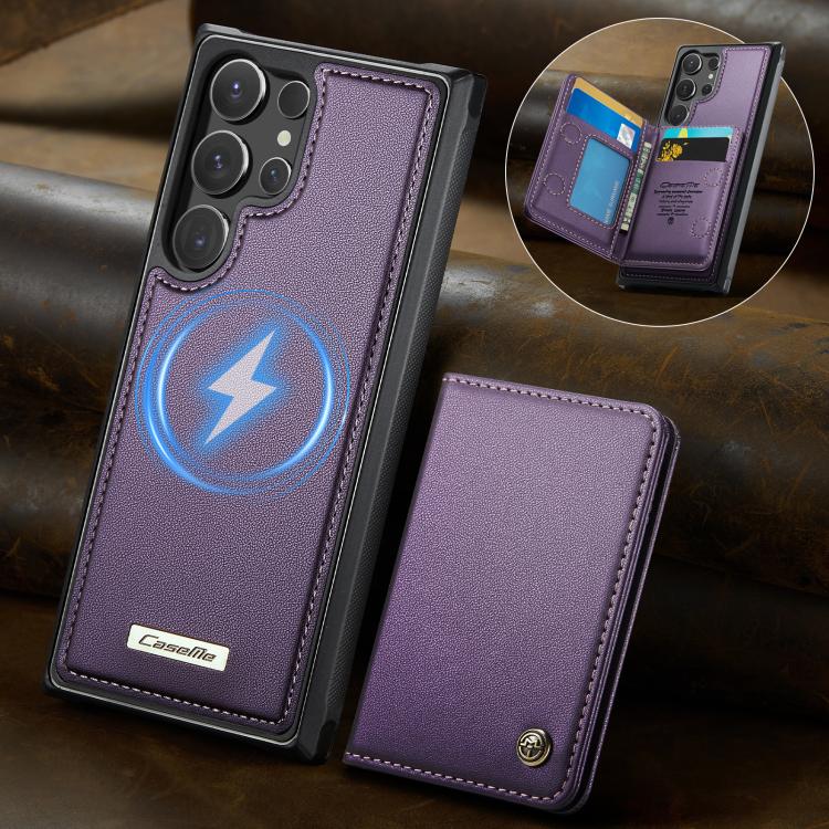 For Samsung Galaxy S24 Ultra 5G CaseMe Me80 Series Detachable Wallet Magnetic RFID Vegan Leather Phone Case