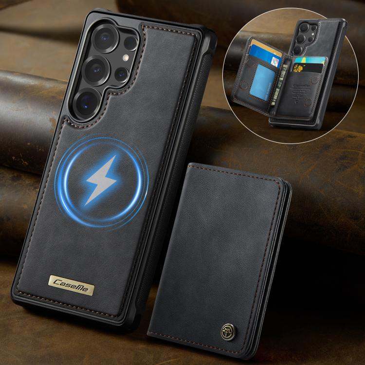 For Samsung Galaxy S25 Ultra 5G CaseMe Me80 Series Detachable Wallet Magnetic RFID Vegan Leather Phone Case