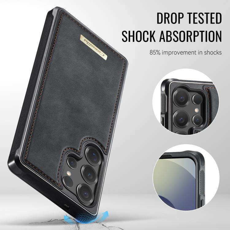 For Samsung Galaxy S25 Ultra 5G CaseMe Me80 Series Detachable Wallet Magnetic RFID Vegan Leather Phone Case