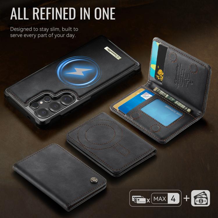 For Samsung Galaxy S25 Ultra 5G CaseMe Me80 Series Detachable Wallet Magnetic RFID Vegan Leather Phone Case
