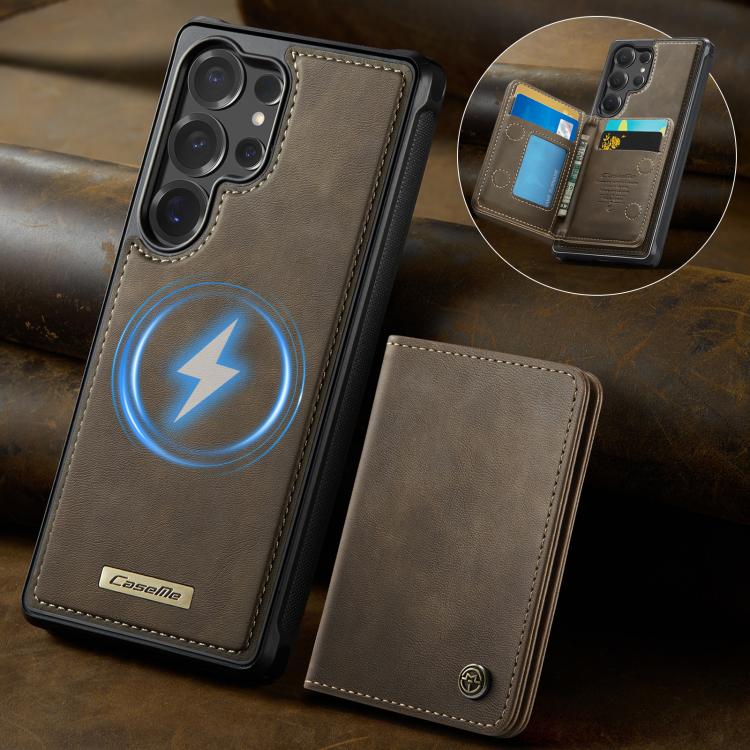 For Samsung Galaxy S25 Ultra 5G CaseMe Me80 Series Detachable Wallet Magnetic RFID Vegan Leather Phone Case