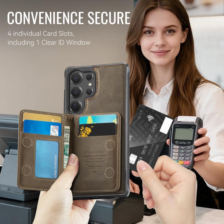 For Samsung Galaxy S25 Ultra 5G CaseMe Me80 Series Detachable Wallet Magnetic RFID Vegan Leather Phone Case