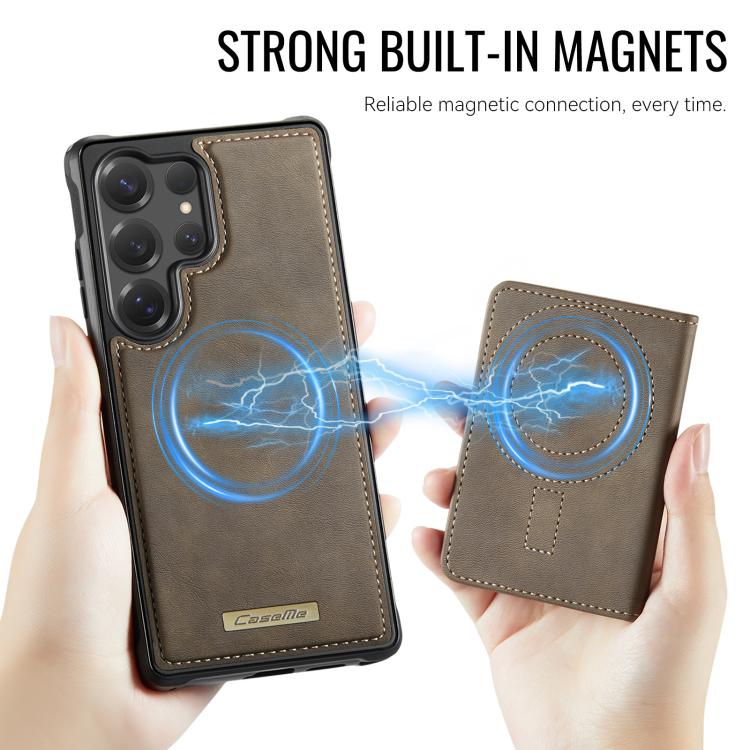 For Samsung Galaxy S25 Ultra 5G CaseMe Me80 Series Detachable Wallet Magnetic RFID Vegan Leather Phone Case