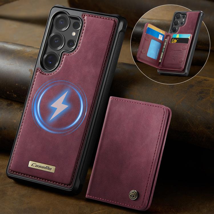 For Samsung Galaxy S25 Ultra 5G CaseMe Me80 Series Detachable Wallet Magnetic RFID Vegan Leather Phone Case