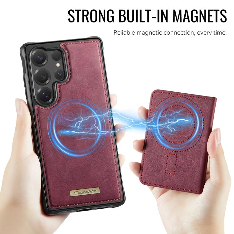 For Samsung Galaxy S25 Ultra 5G CaseMe Me80 Series Detachable Wallet Magnetic RFID Vegan Leather Phone Case