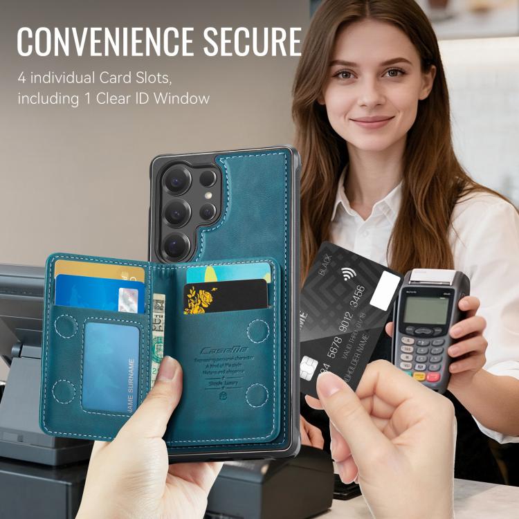 For Samsung Galaxy S25 Ultra 5G CaseMe Me80 Series Detachable Wallet Magnetic RFID Vegan Leather Phone Case