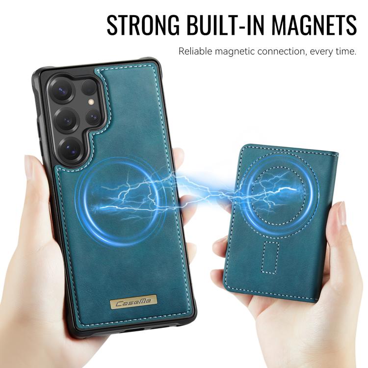 For Samsung Galaxy S25 Ultra 5G CaseMe Me80 Series Detachable Wallet Magnetic RFID Vegan Leather Phone Case