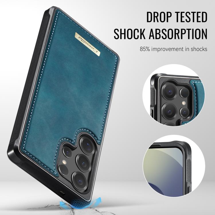 For Samsung Galaxy S25 Ultra 5G CaseMe Me80 Series Detachable Wallet Magnetic RFID Vegan Leather Phone Case