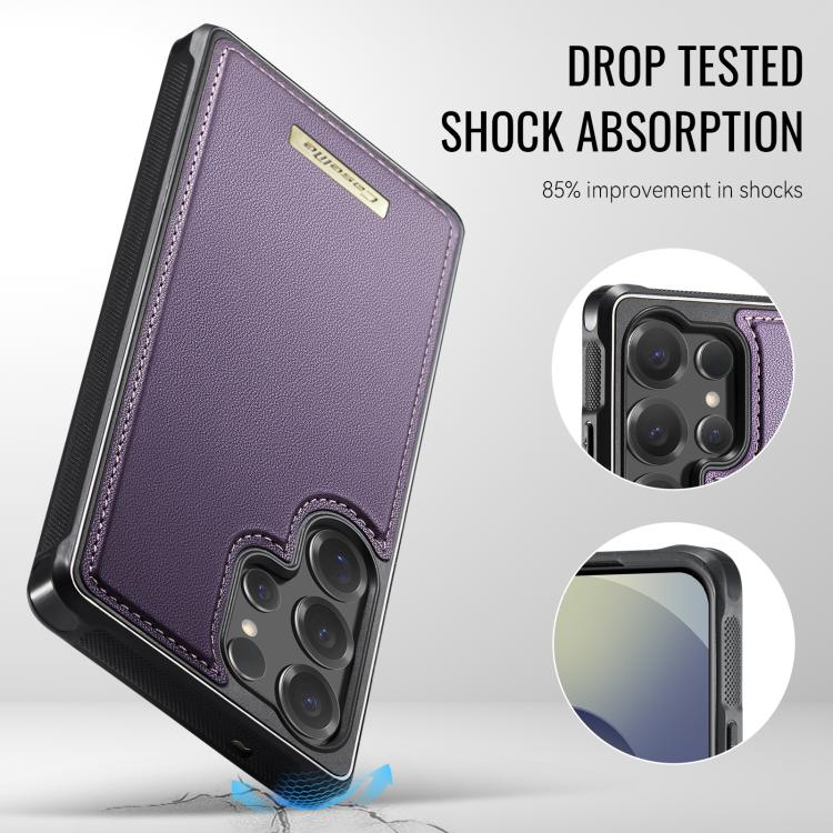 For Samsung Galaxy S25 Ultra 5G CaseMe Me80 Series Detachable Wallet Magnetic RFID Vegan Leather Phone Case