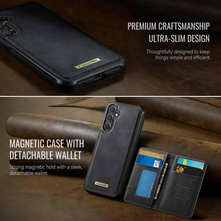 For Samsung Galaxy S26 5G CaseMe Me80 Series Detachable Wallet Magnetic RFID Vegan Leather Phone Case