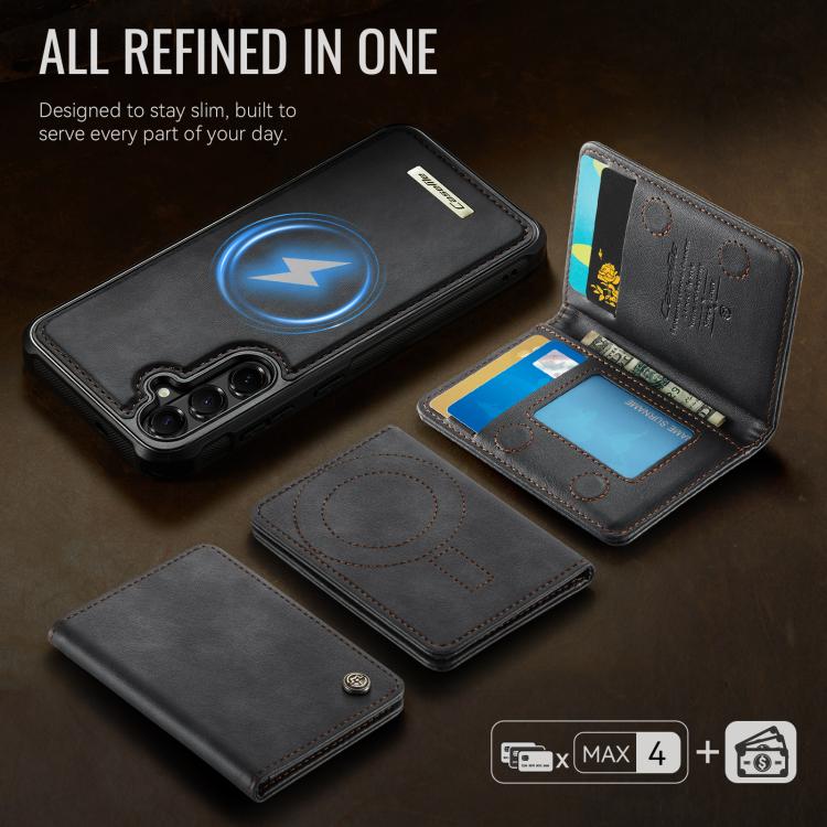 For Samsung Galaxy S26 5G CaseMe Me80 Series Detachable Wallet Magnetic RFID Vegan Leather Phone Case
