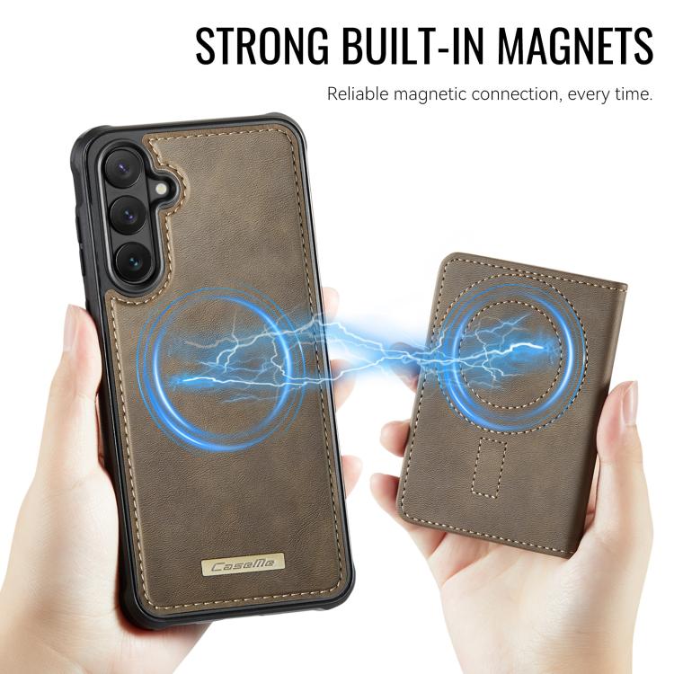 For Samsung Galaxy S26 5G CaseMe Me80 Series Detachable Wallet Magnetic RFID Vegan Leather Phone Case