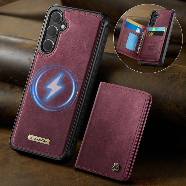 For Samsung Galaxy S26 5G CaseMe Me80 Series Detachable Wallet Magnetic RFID Vegan Leather Phone Case