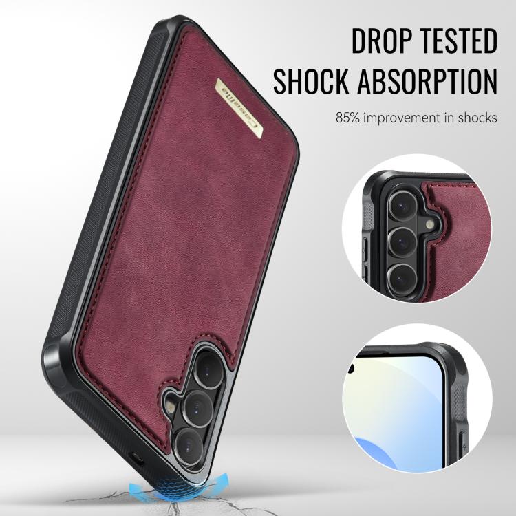 For Samsung Galaxy S26 5G CaseMe Me80 Series Detachable Wallet Magnetic RFID Vegan Leather Phone Case