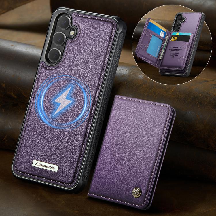 For Samsung Galaxy S26 5G CaseMe Me80 Series Detachable Wallet Magnetic RFID Vegan Leather Phone Case