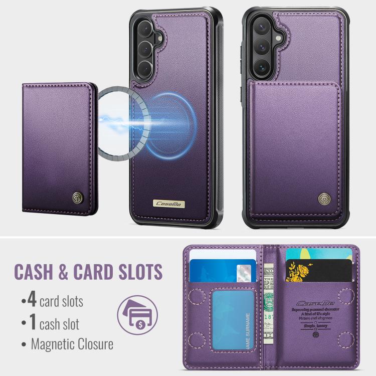 For Samsung Galaxy S26 5G CaseMe Me80 Series Detachable Wallet Magnetic RFID Vegan Leather Phone Case