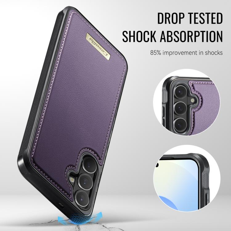 For Samsung Galaxy S26 5G CaseMe Me80 Series Detachable Wallet Magnetic RFID Vegan Leather Phone Case