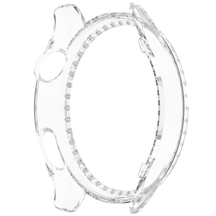 For Xiaomi Watch 5 Single Row Diamond Half Coverage Hollow PC Watch Protective Case
