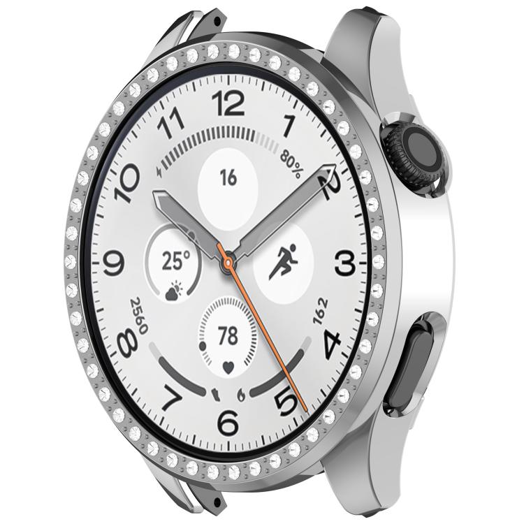 For Xiaomi Watch 5 Single Row Diamond Half Coverage Hollow PC Watch Protective Case