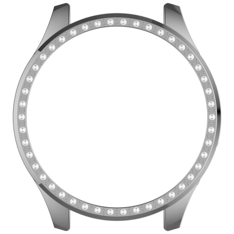 For Xiaomi Watch 5 Single Row Diamond Half Coverage Hollow PC Watch Protective Case