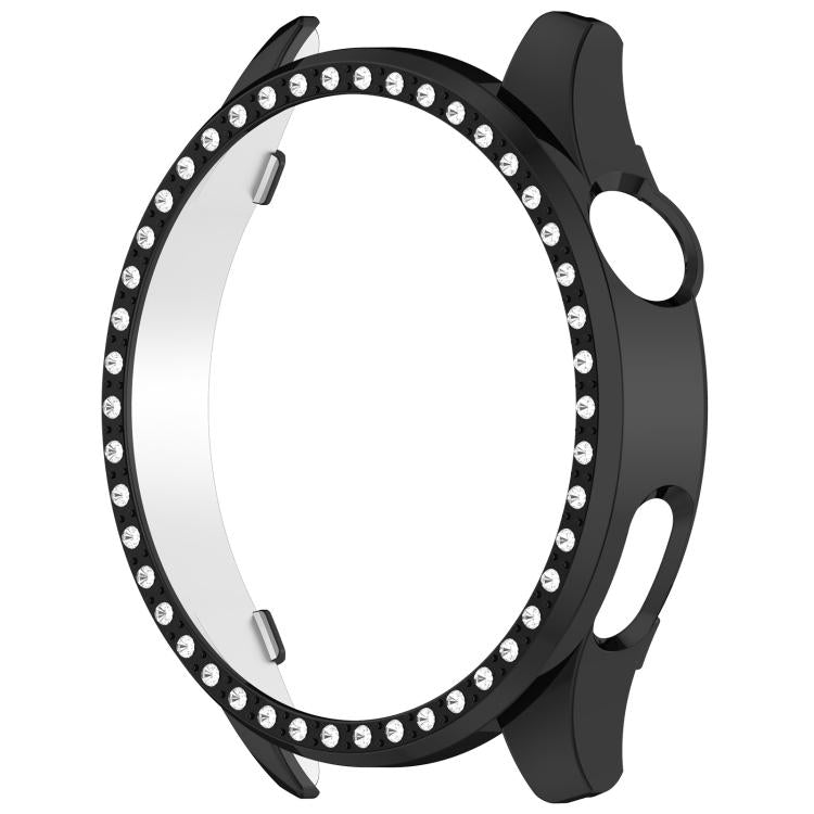 For Xiaomi Watch 5 Single Row Diamond Half Coverage Hollow PC Watch Protective Case