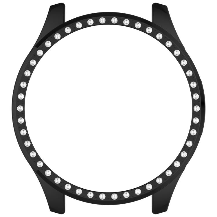 For Xiaomi Watch 5 Single Row Diamond Half Coverage Hollow PC Watch Protective Case