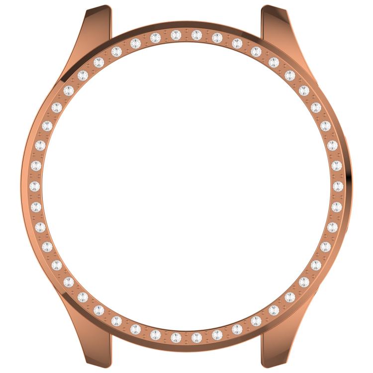 For Xiaomi Watch 5 Single Row Diamond Half Coverage Hollow PC Watch Protective Case