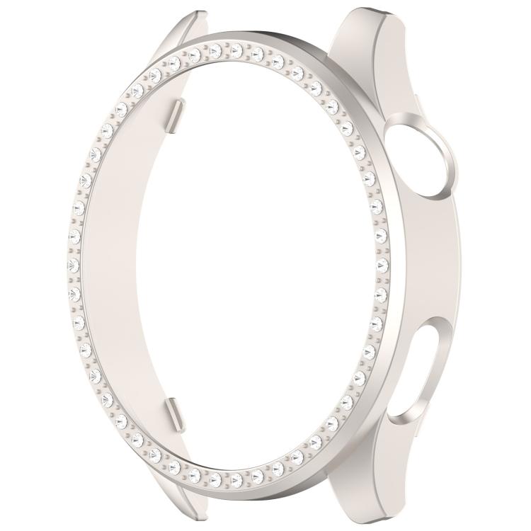 For Xiaomi Watch 5 Single Row Diamond Half Coverage Hollow PC Watch Protective Case