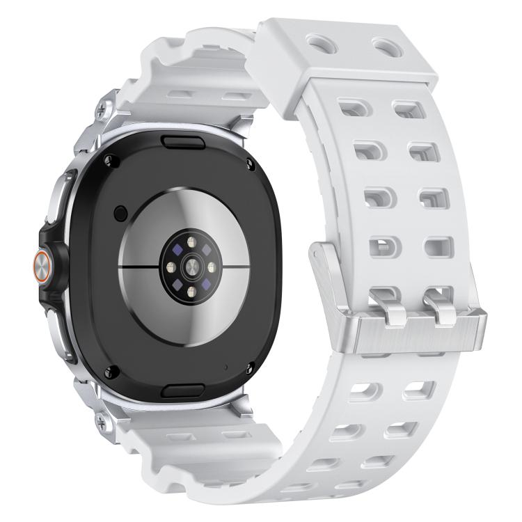 For Samsung Galaxy Watch8 / Watch8 Classic Breathable Dual Row Perforated Silicone Watch Band