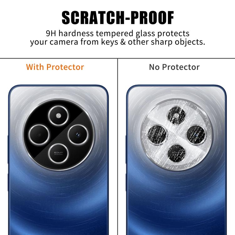For Redmi 14C Kalebol Silk-Screened HD Anti-Fingerprint AR Integrated Camera Lens Tempered Glass Film