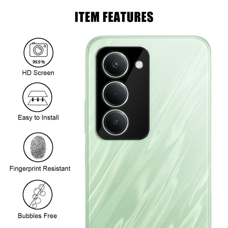For Redmi 15 Kalebol Silk-Screened HD Anti-Fingerprint AR Integrated Camera Lens Tempered Glass Film