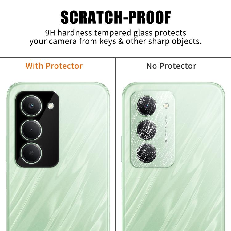 For Redmi 15 Kalebol Silk-Screened HD Anti-Fingerprint AR Integrated Camera Lens Tempered Glass Film