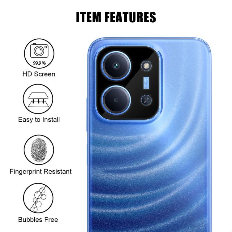 For Redmi 15C Kalebol Silk-Screened HD Anti-Fingerprint AR Integrated Camera Lens Tempered Glass Film